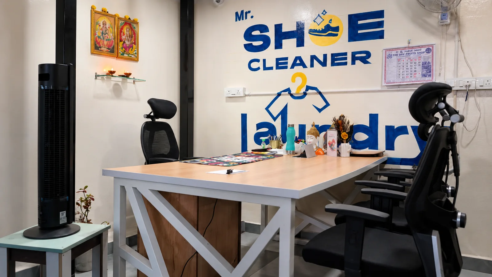 Laundry On Us and Mr Shoe Cleaner workspace office
